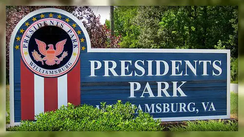 president's park sign