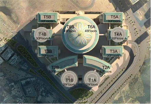Worlds-Biggest-Hotel-Mecca-Abraj-Kudai-12-Towers-Top-Plan-View